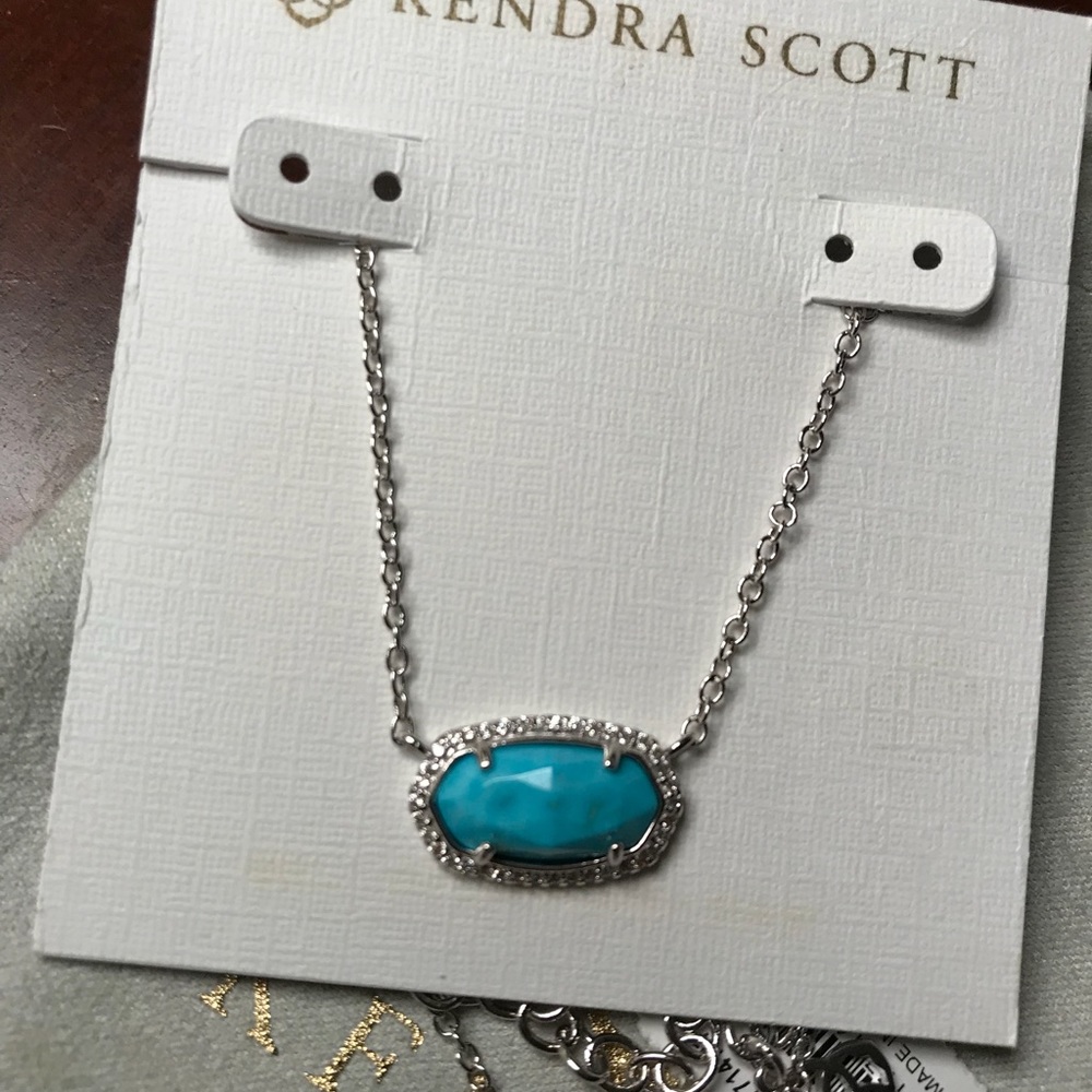 Kendra Scott Elisa Lux Necklace in Turquoise - Picture 2 of 8